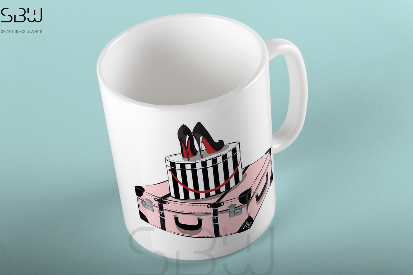 graphic design  Mockup mug design