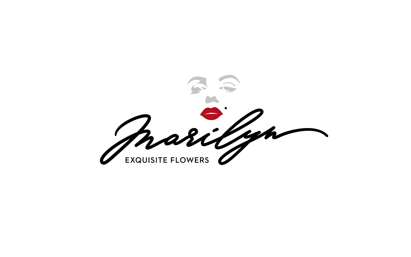 flower shop dubai marilyn boutique redesign cursive logo