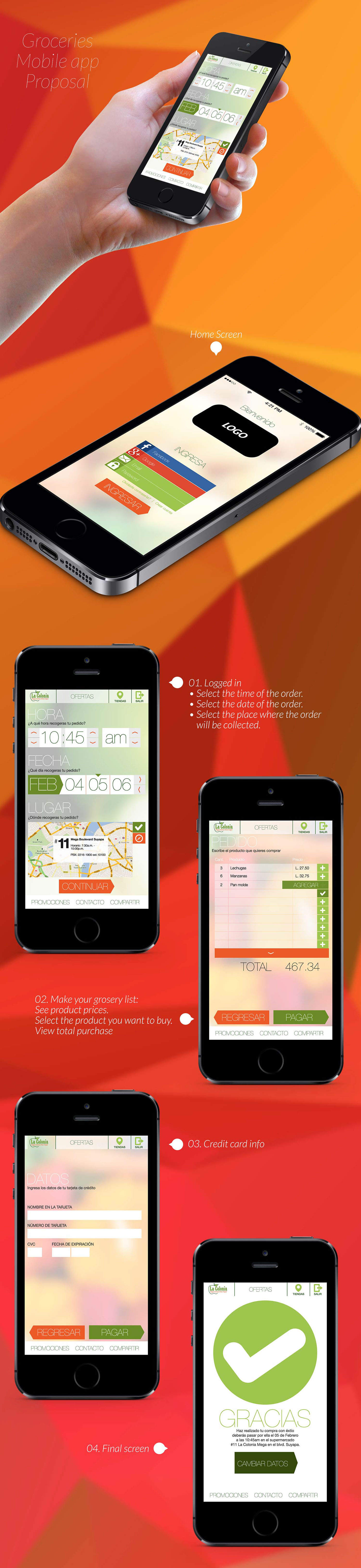 Mobile app UX design interface design shopping cart