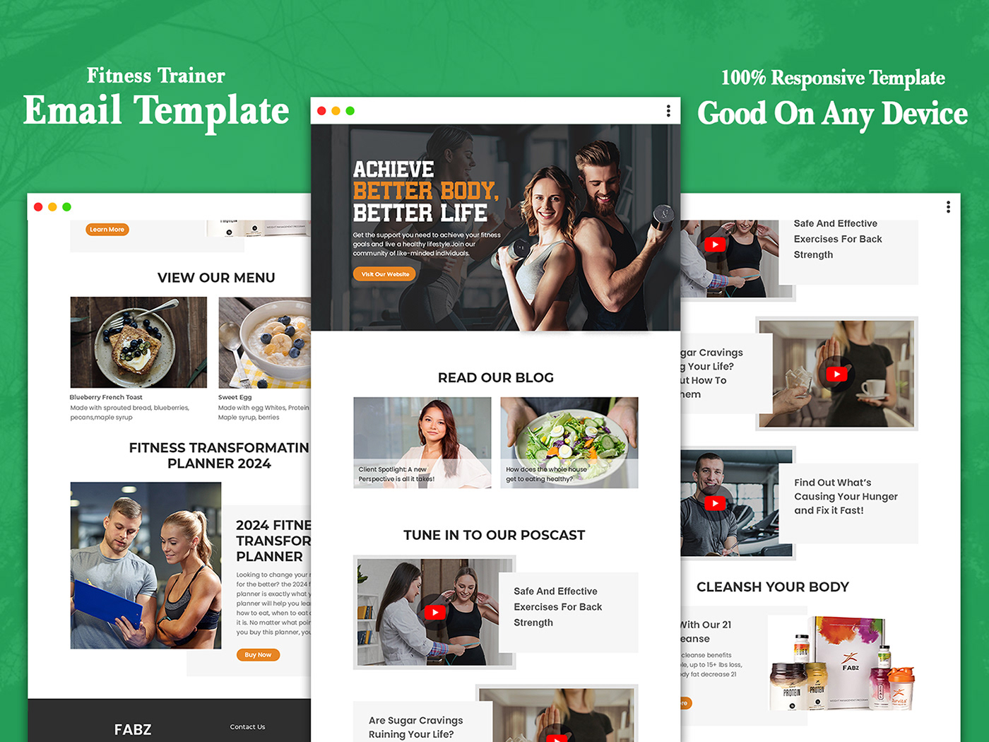 Fitness Trainer Email Template Design & Develop