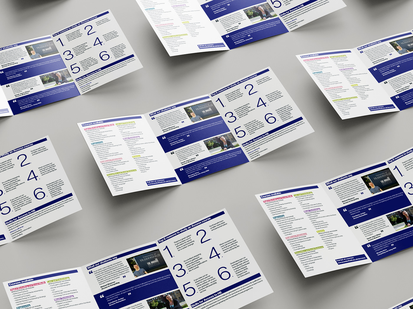 design Graphic Designer brand identity higher education University print folded brochure Advertising 