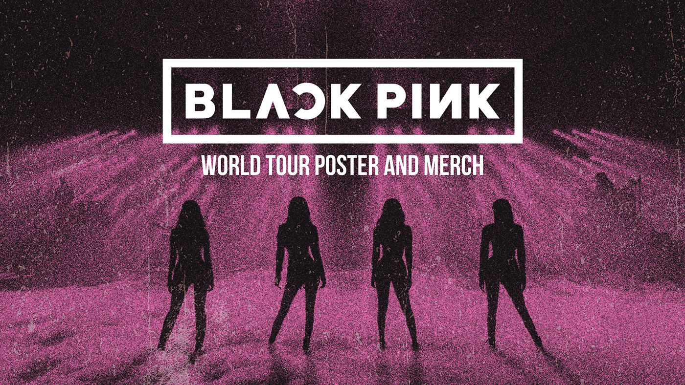 blackpink kpop Poster Design album cover streetart brand identity concept art Merch music poster Korea
