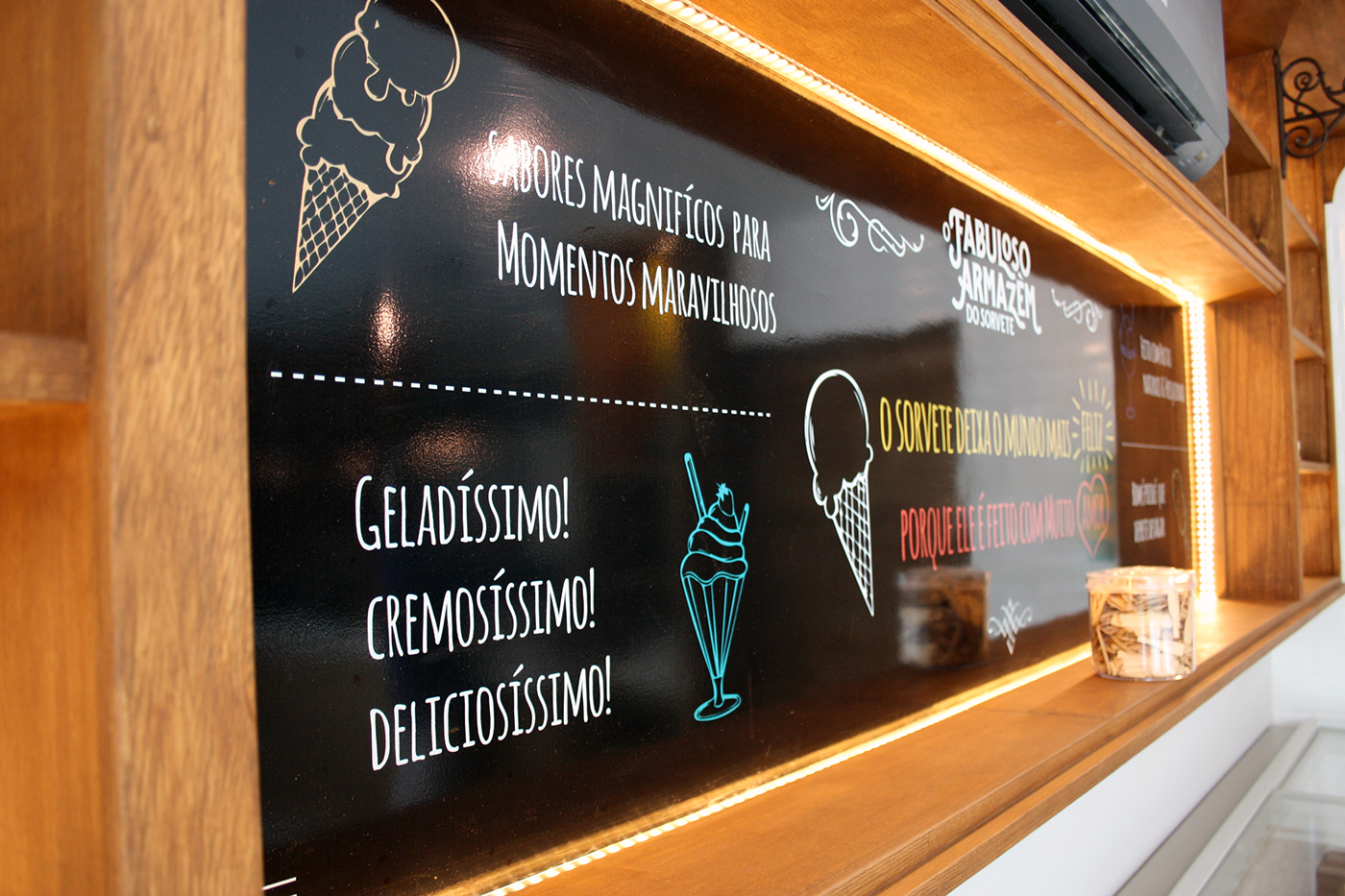 Fabuloso armazém sorvete Gelato Paleta picolé ice cream identidade naming artesanal