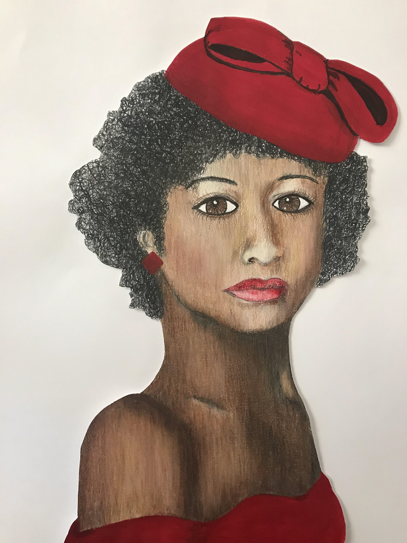 african american female Drawing  ILLUSTRATION 