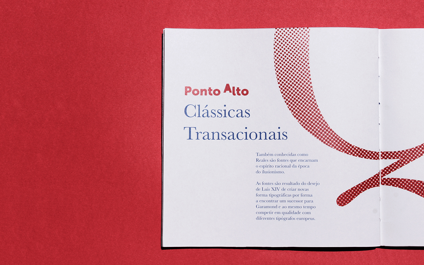 typography   tipografia type fonts Catalogue dots point halftone red blue