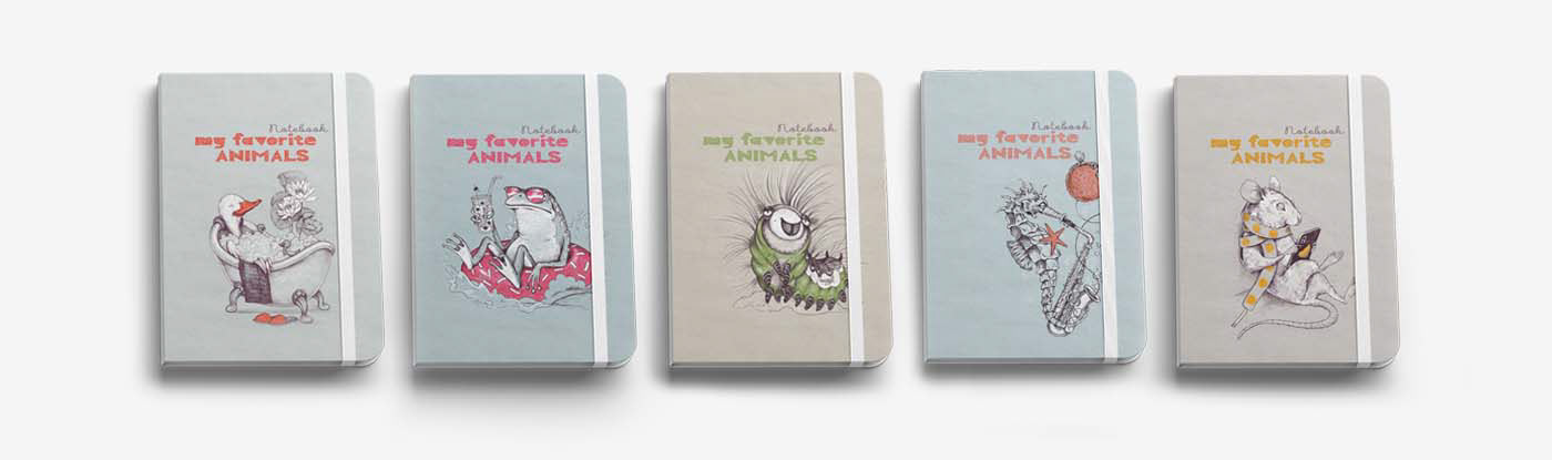 animals animals illustration cartoon Character design  Copybook Copybooks ILLUSTRATION  notebook notebook desing notebooks