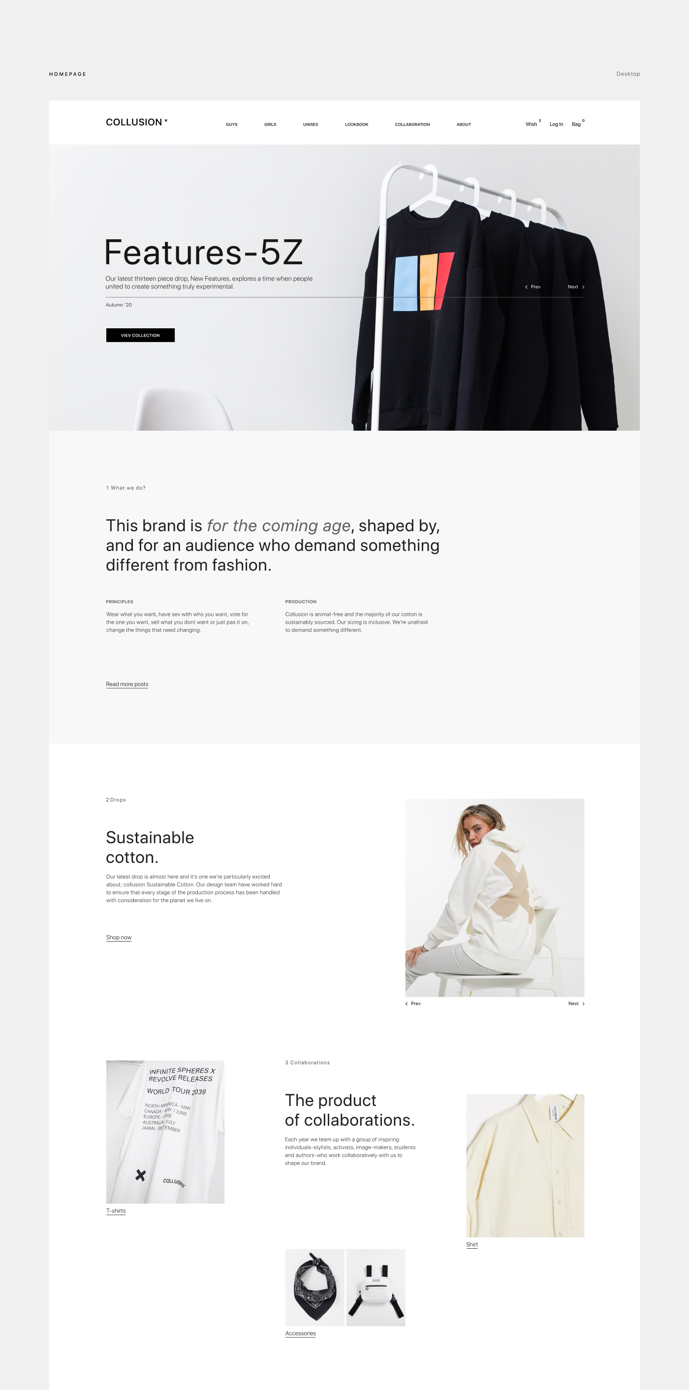 concept e-commerce Fashion  Minimalism online store redesign ux Web Design  Youth brand uprock