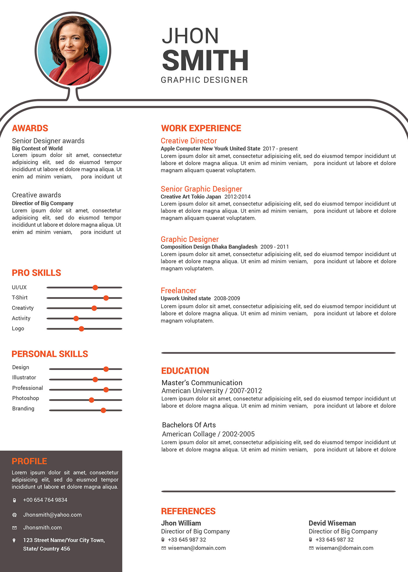 CV a4 us letter Resume Creative Resume Curriculum Vita template branding  Advertising 