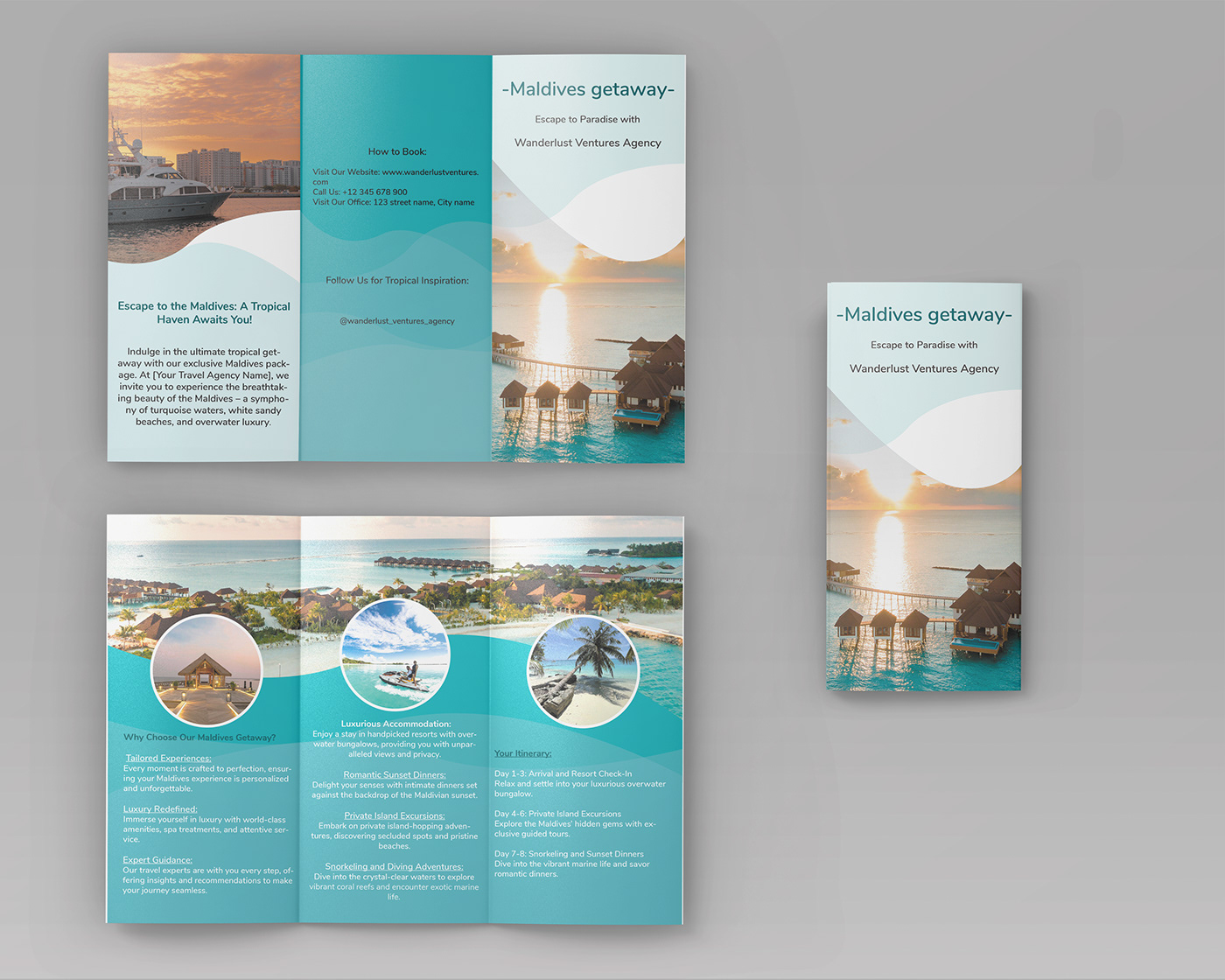 brochure flyer leaflet Trifold Brochure Design template business marketing   Advertising  Graphic Designer InDesign
