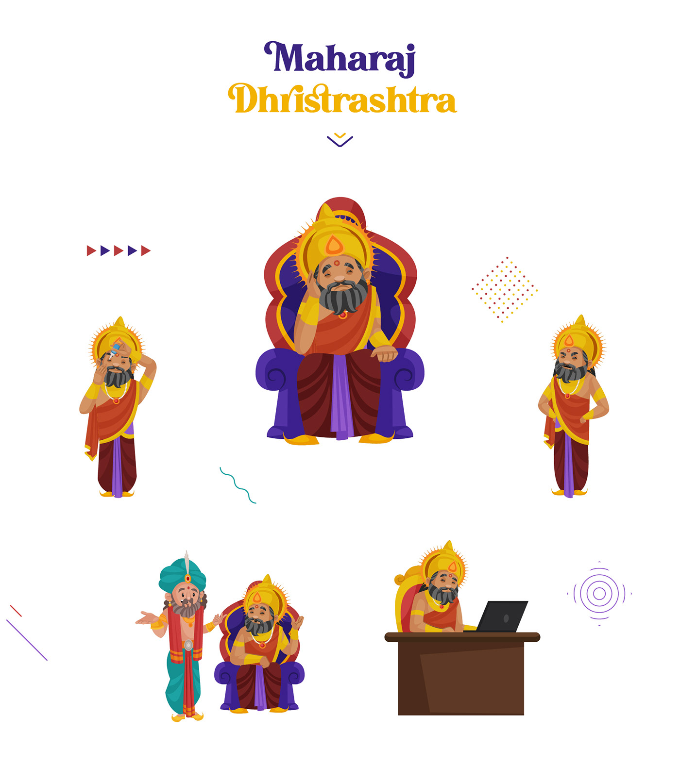 Cartoon Character Series Indian battle Indian cartoons Indian Emojis Indian Gods Series indian illustration indian mythology Indian Stickers Mahabharat Cartoons Mahabharat Characters
