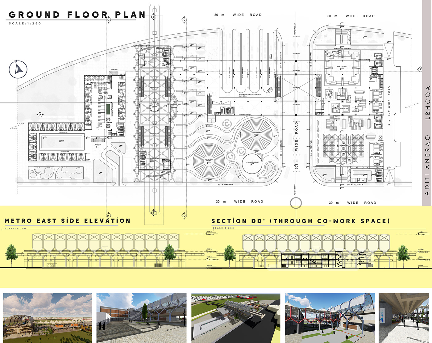 architecture ETFE Landscape Metro Station Tensile Roof Transit Hub Urban Design design research