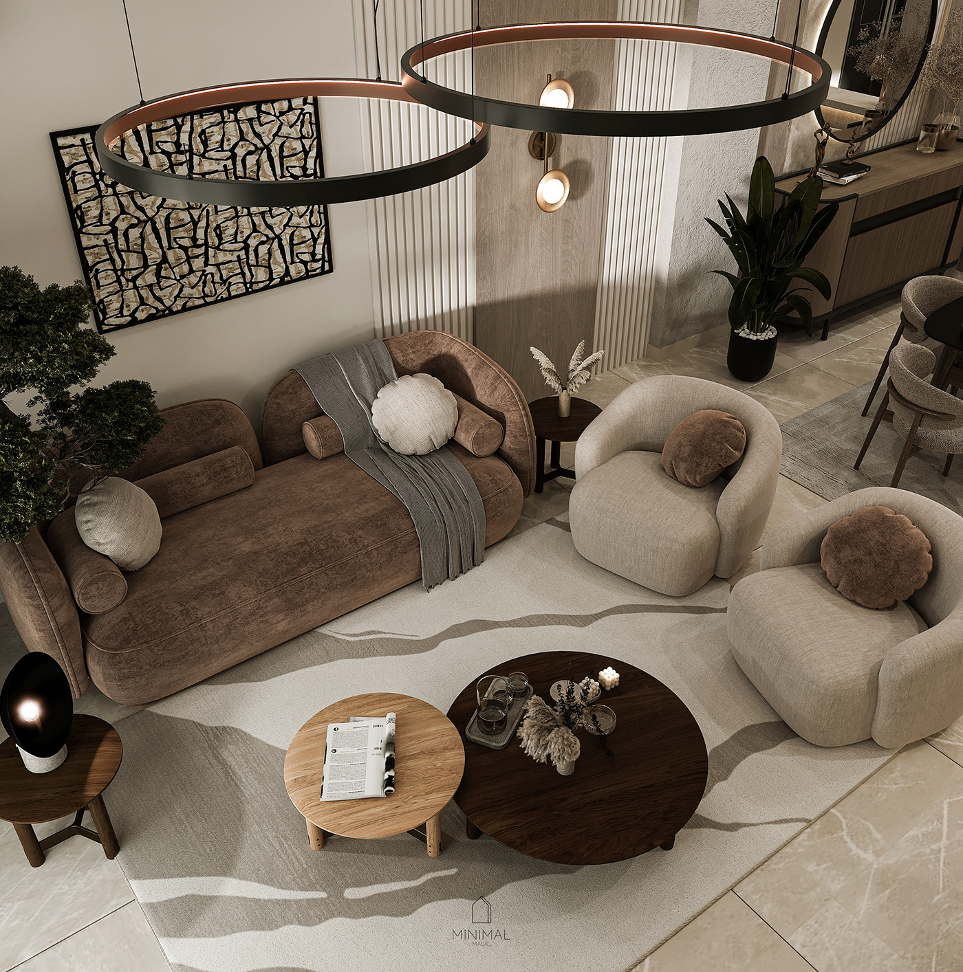 Penthouse design visualization architecture interior design  Render corona modern 3ds max minimal simple