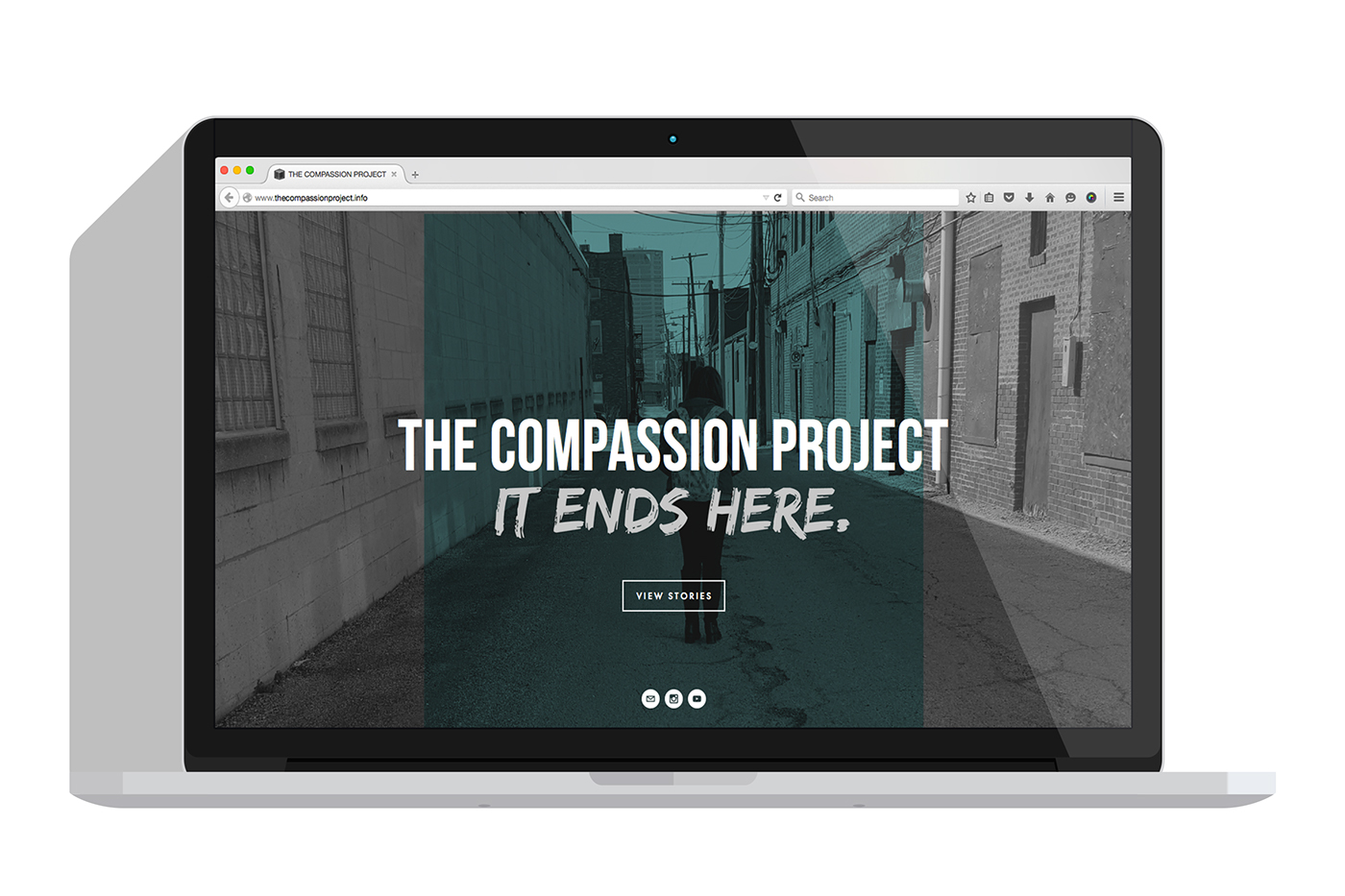 The compassion project it ends here cause campaign columbus ohio Gender equality gender empathy graphic Webdesign