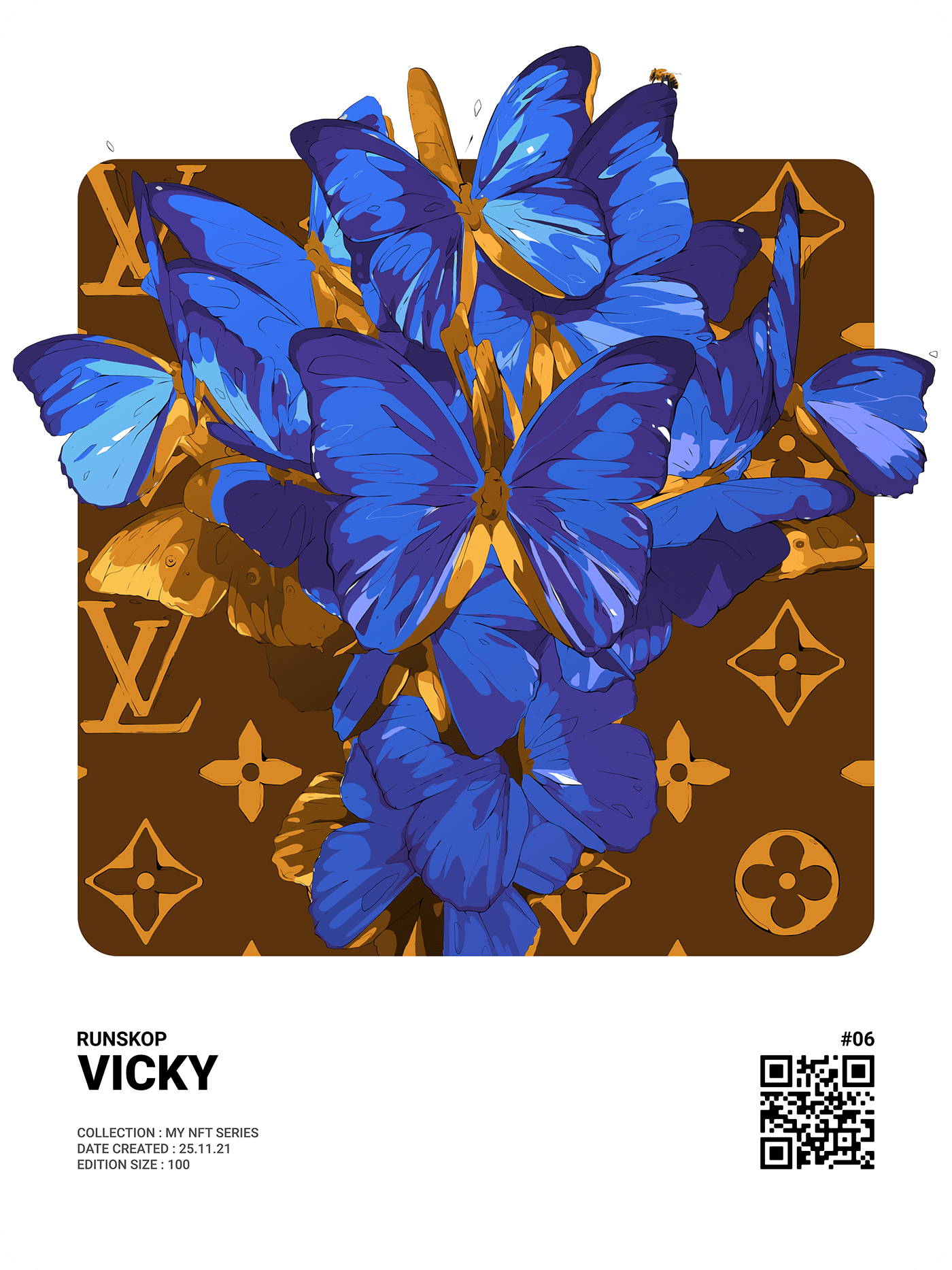 butterfly Clothing gift hoodies ILLUSTRATION  Louis vuitton Nature nft papillons vector