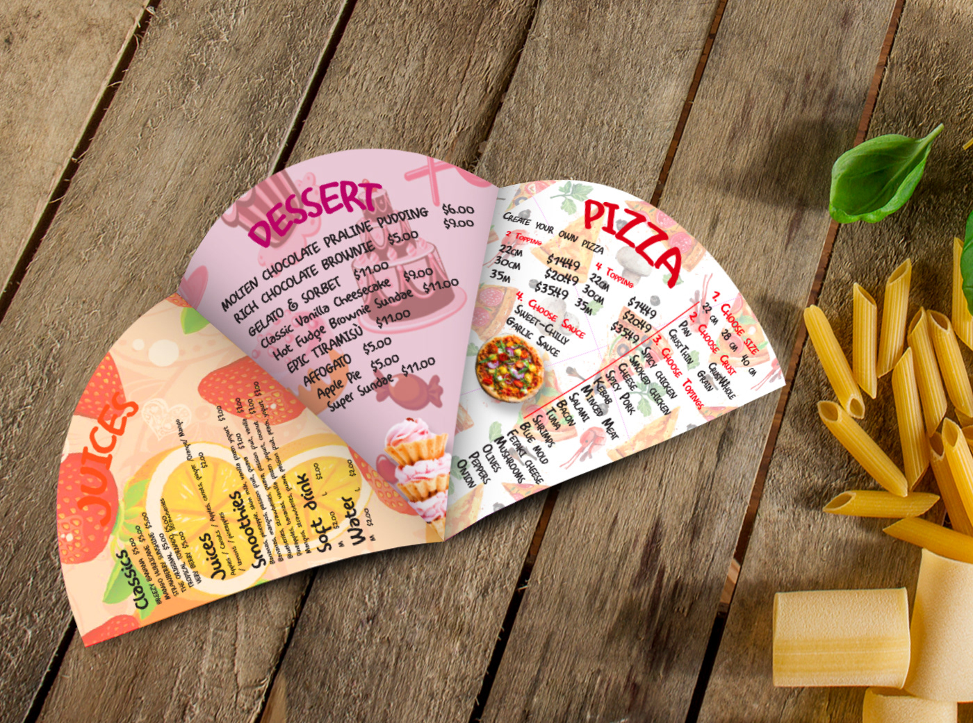 menu restaurant banding Coffee Advertising  italian Pizza logo Illustrator photoshop