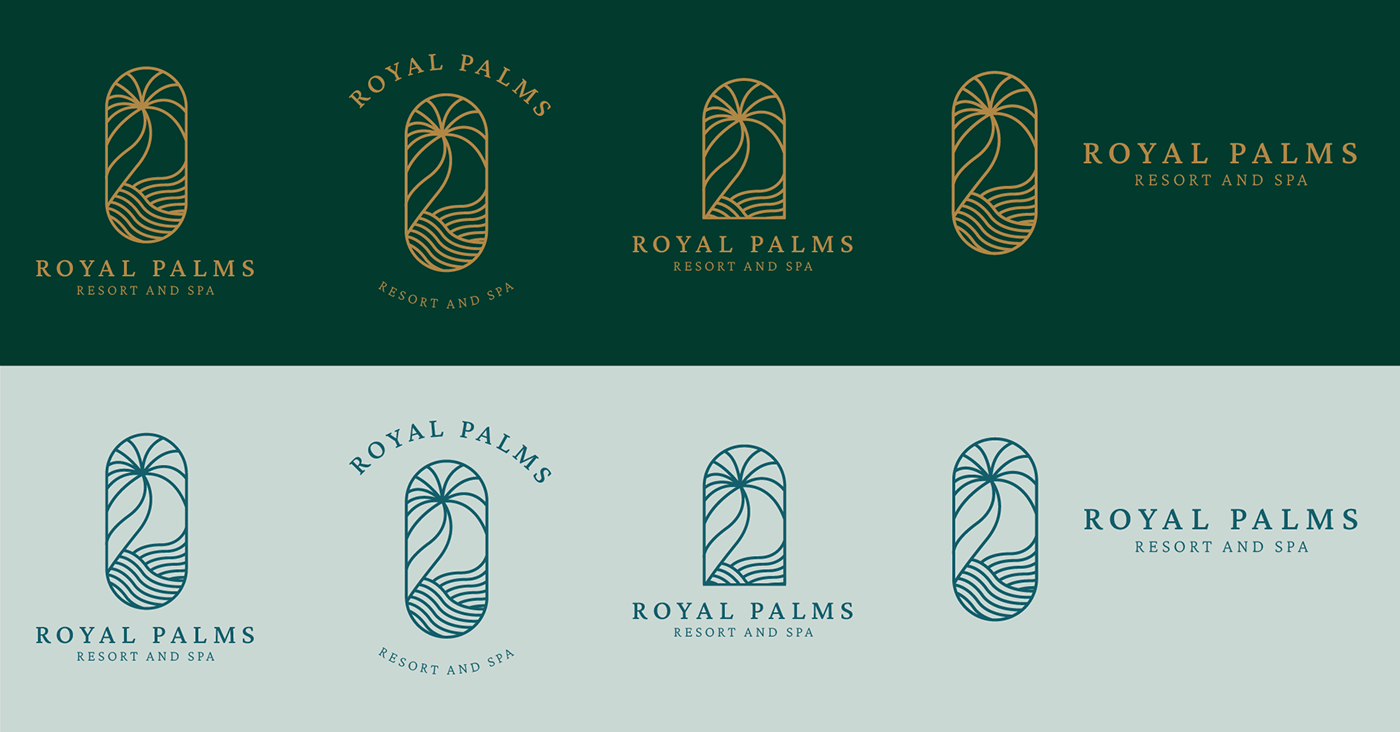 Brand Design brand identity brand identity design Brand identity logo branding  hotel luxury Palm Tree resort Spa