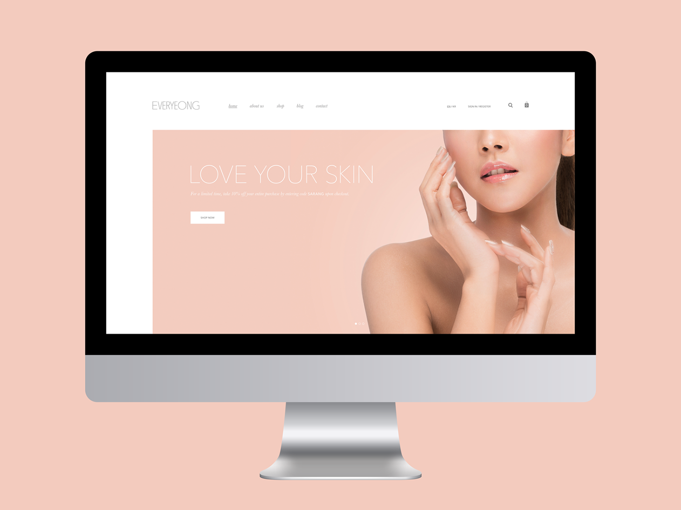 identity cosmetics skincare korean Hangul typography   logo Packaging Web