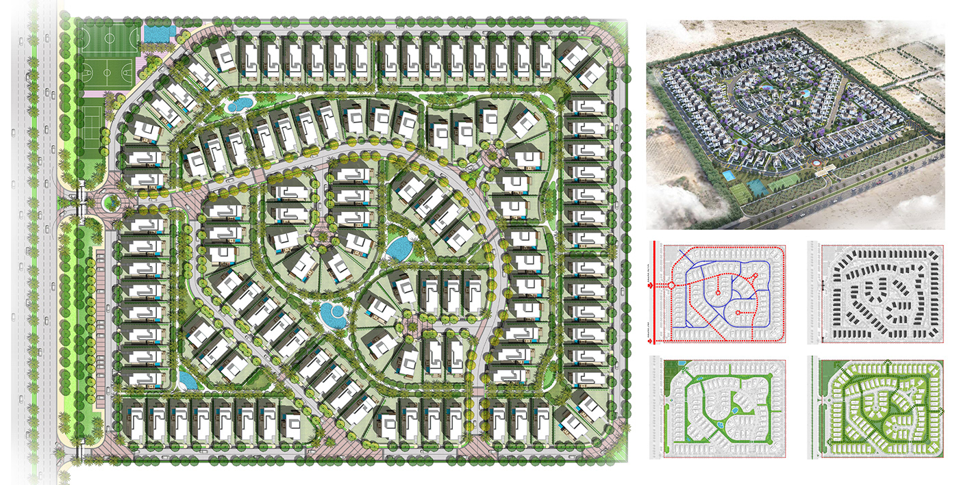 Competition compound Gated Communities Landscape Landscape Architecture  residential Urban Design urban planning мастер план