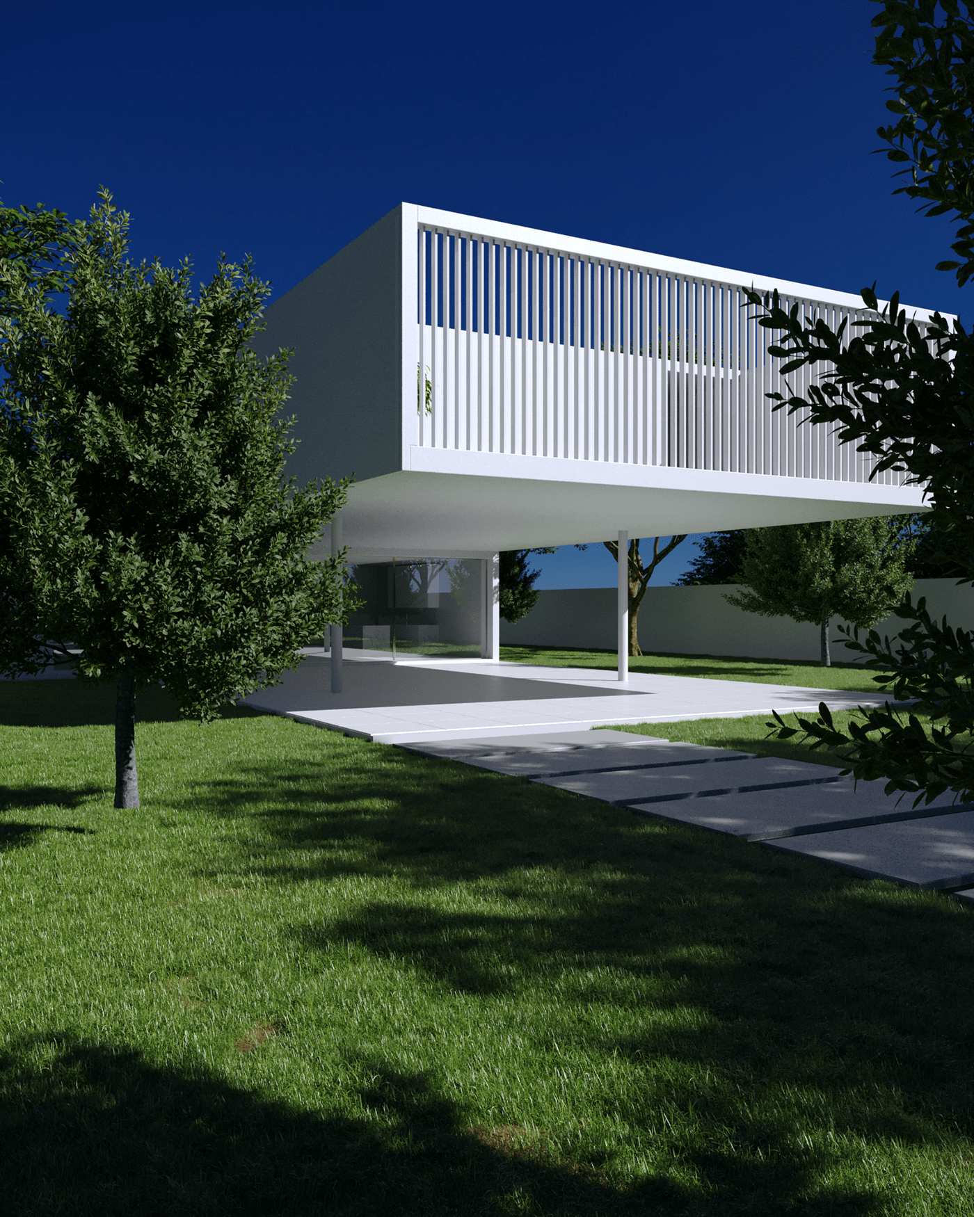 3ds max architecture archviz corona exterior minimalismo modern Render visualização visualization