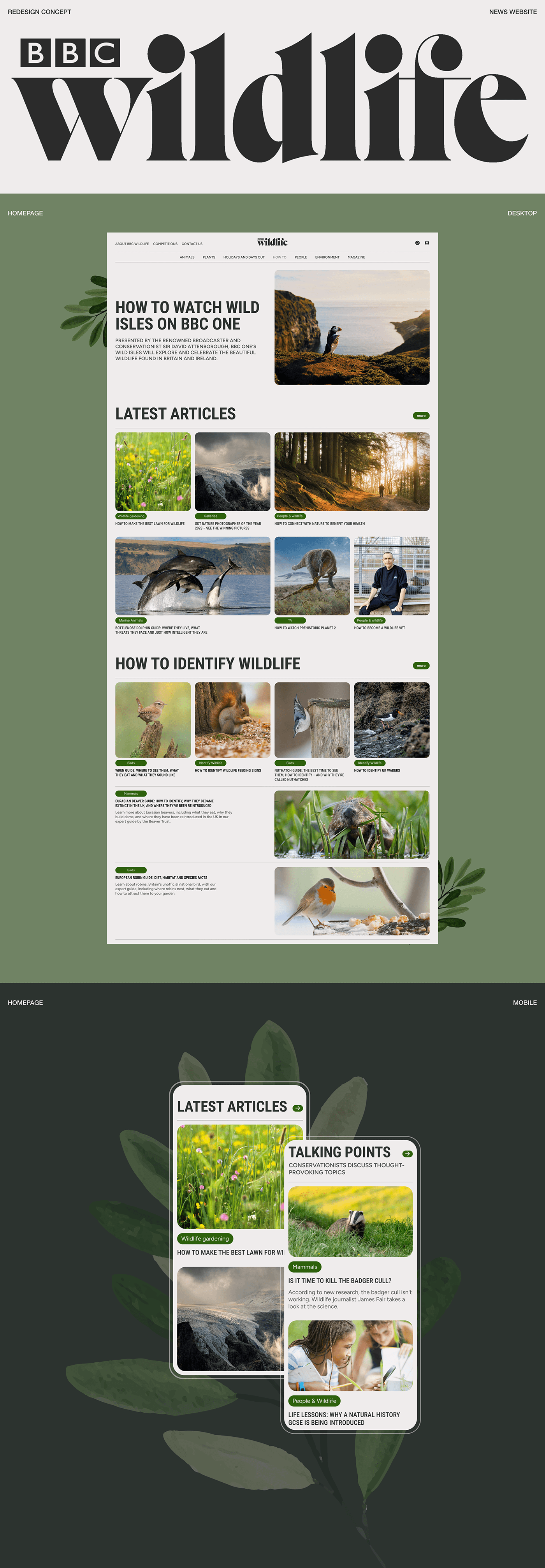 redesign concept UI/UX magazine website Web Design  Nature Figma photoshop