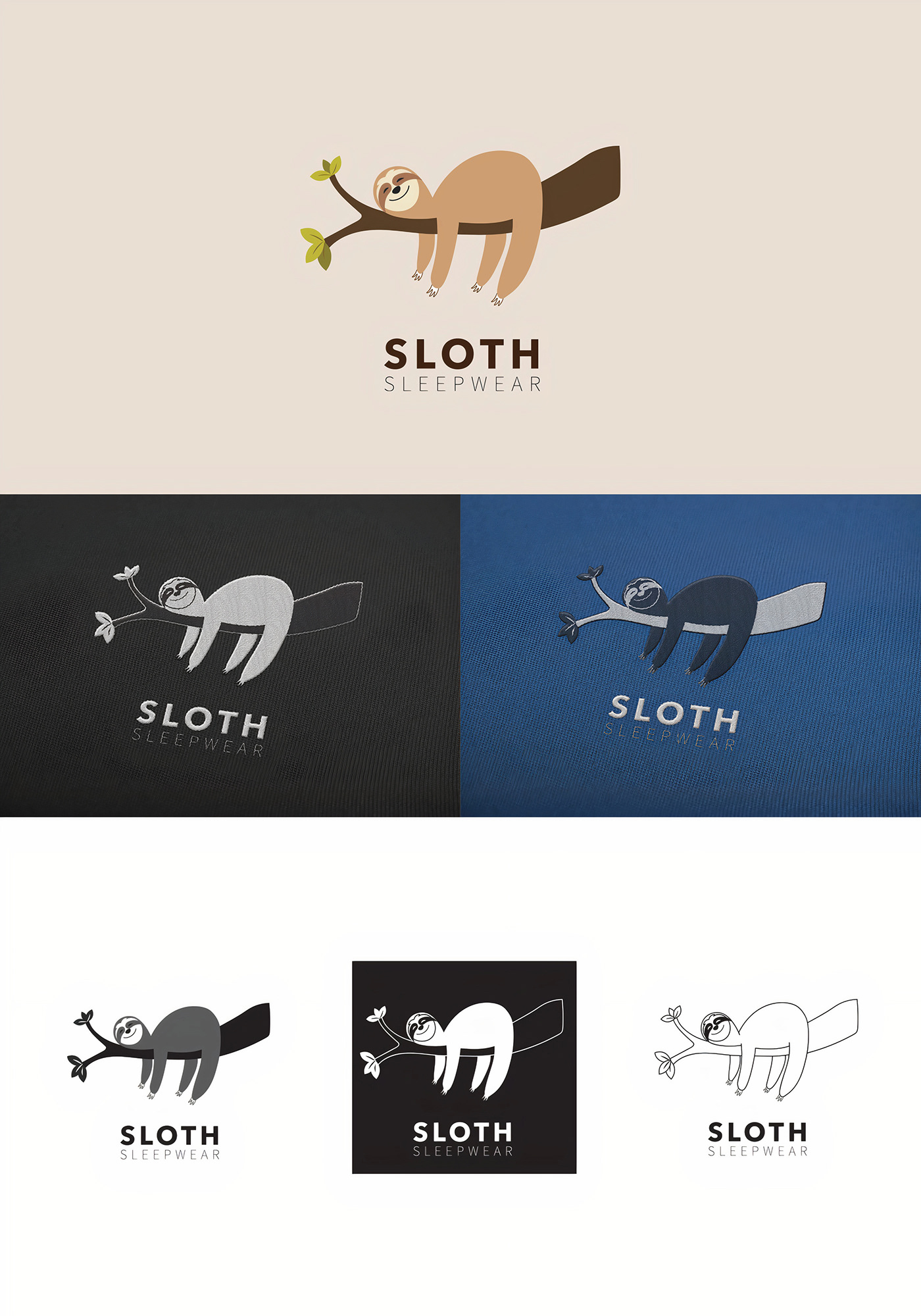 Brand Design Clothing identity ILLUSTRATION  logo Logotype sloth