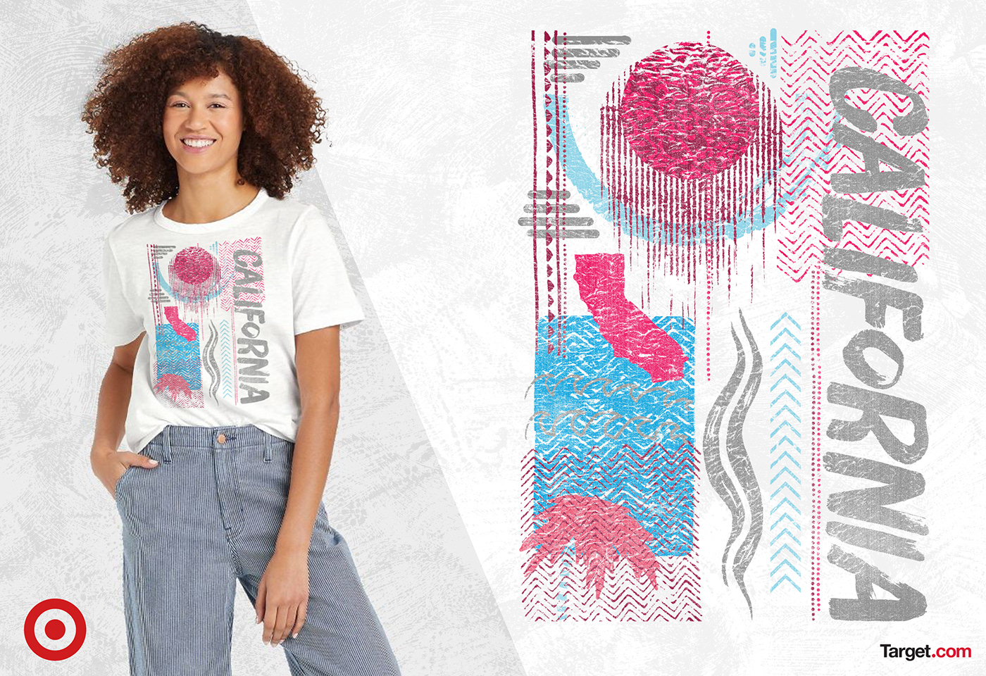 apparel Clothing digital illustration Fashion  Freelance graphic tees state target Tshirt Design vector