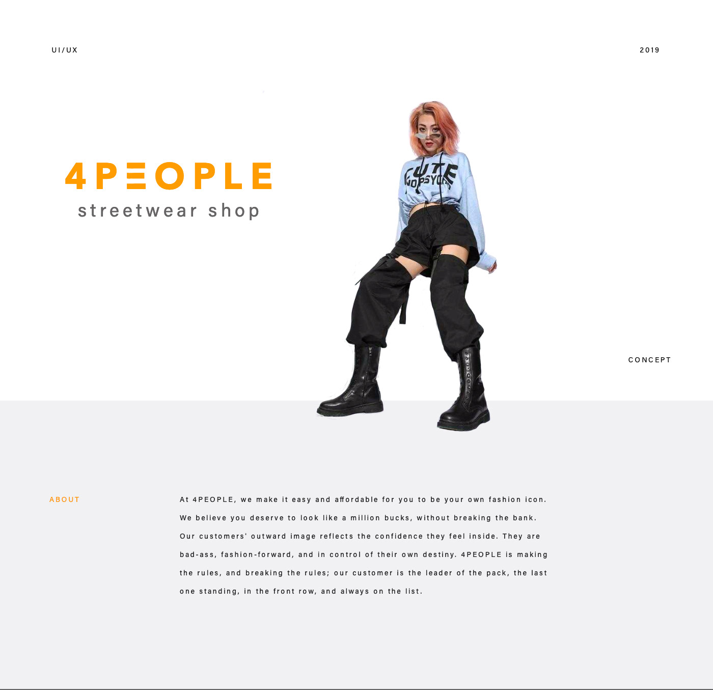 UI ux Web Design  e-commerce streetwear design shop Website Fashion 