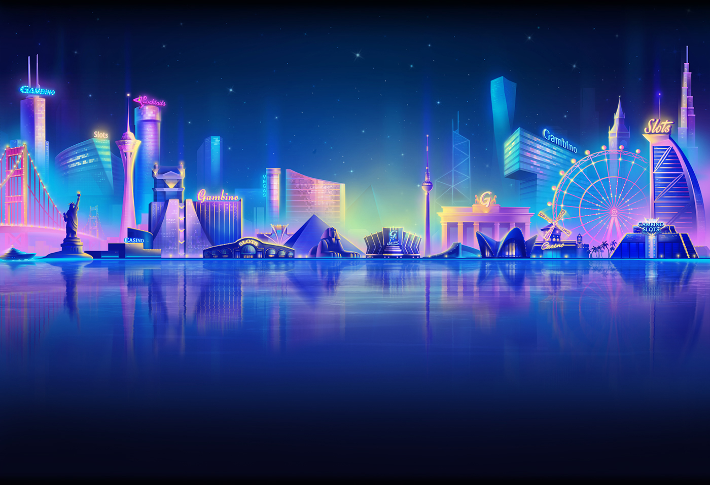 Lobby background for Gambino slots on Behance