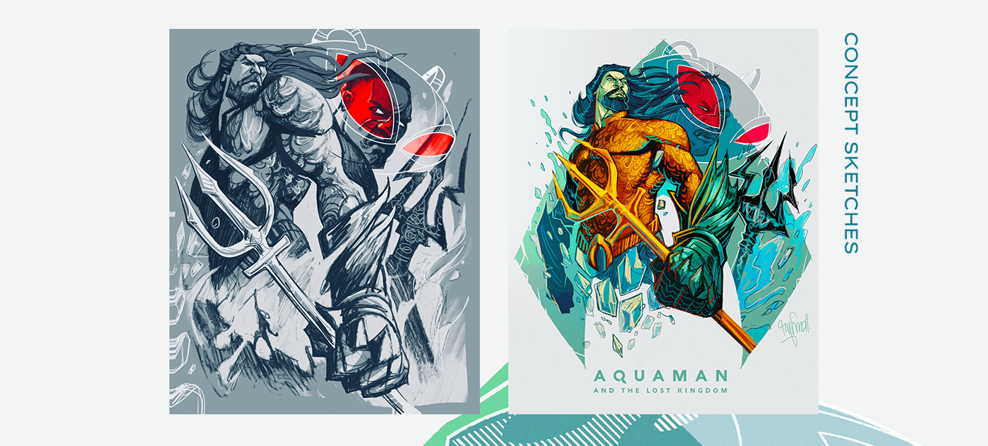 Aquaman dc warner bros artwork ILLUSTRATION  Digital Art  jason momoa poster Socialmedia justice league