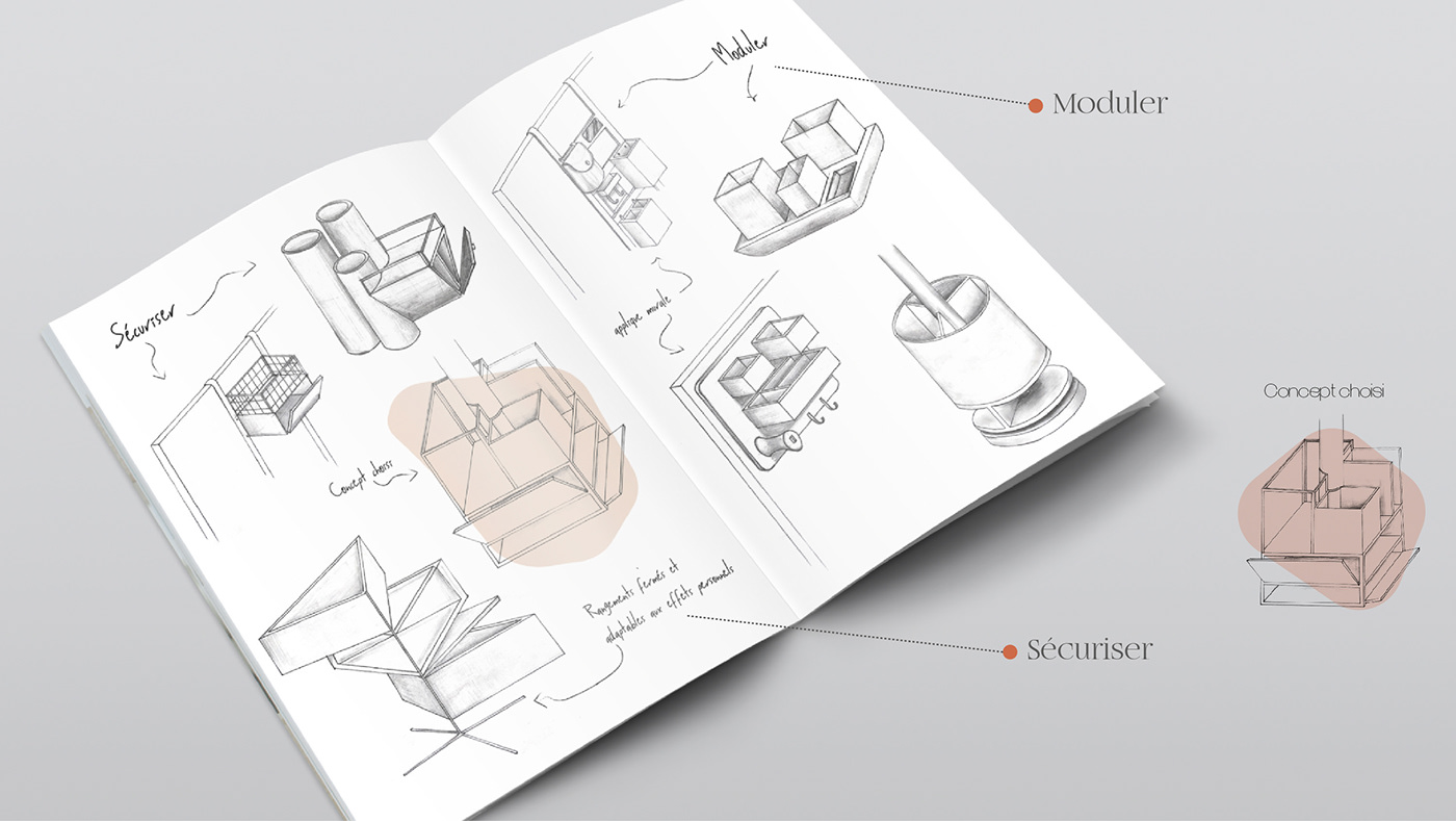 box conception produit design produit maquette projet vide-poche design industriel