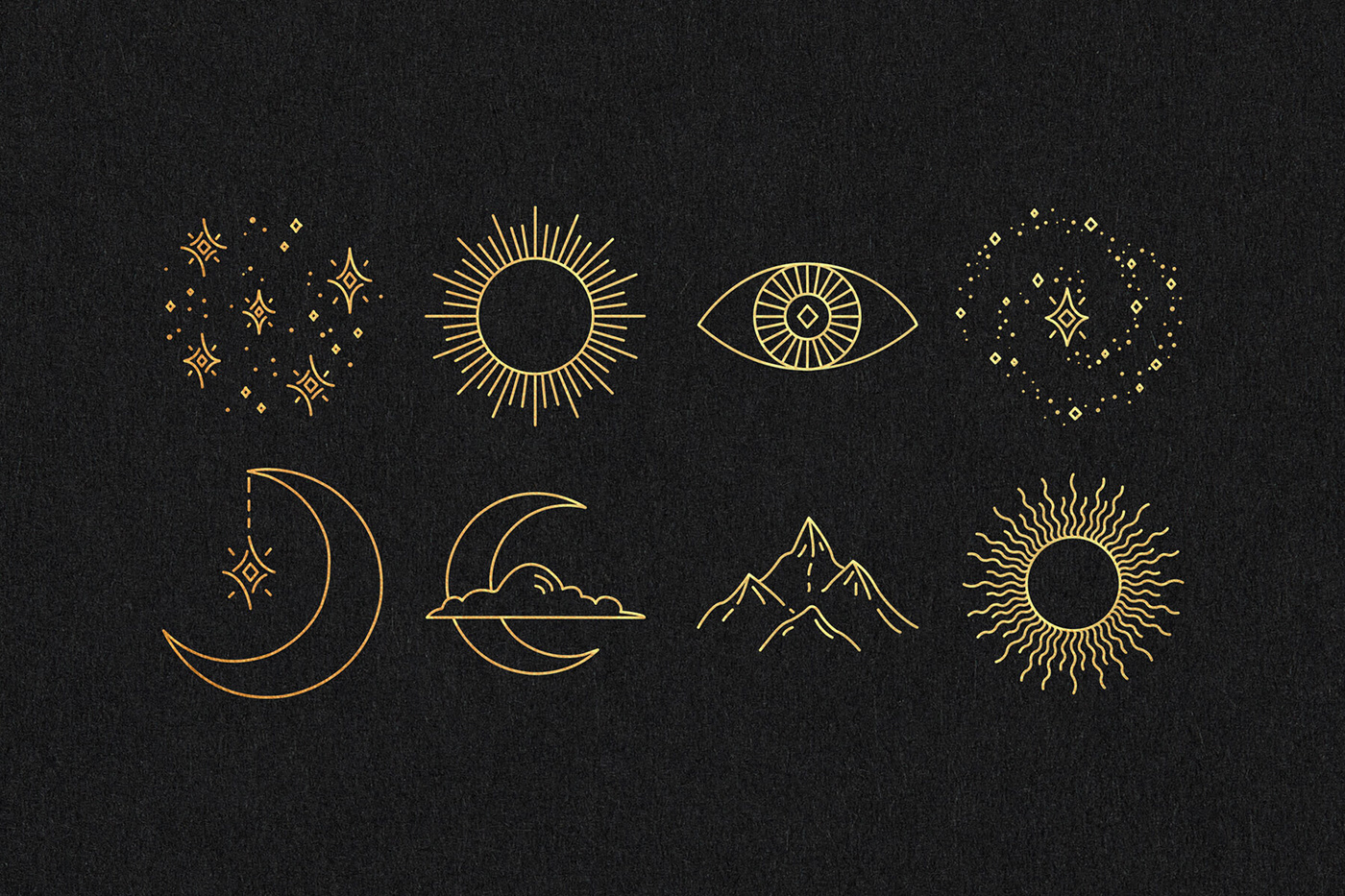 astological Astro constellation Magical moon ready to use Sun symbols tarot zodiac