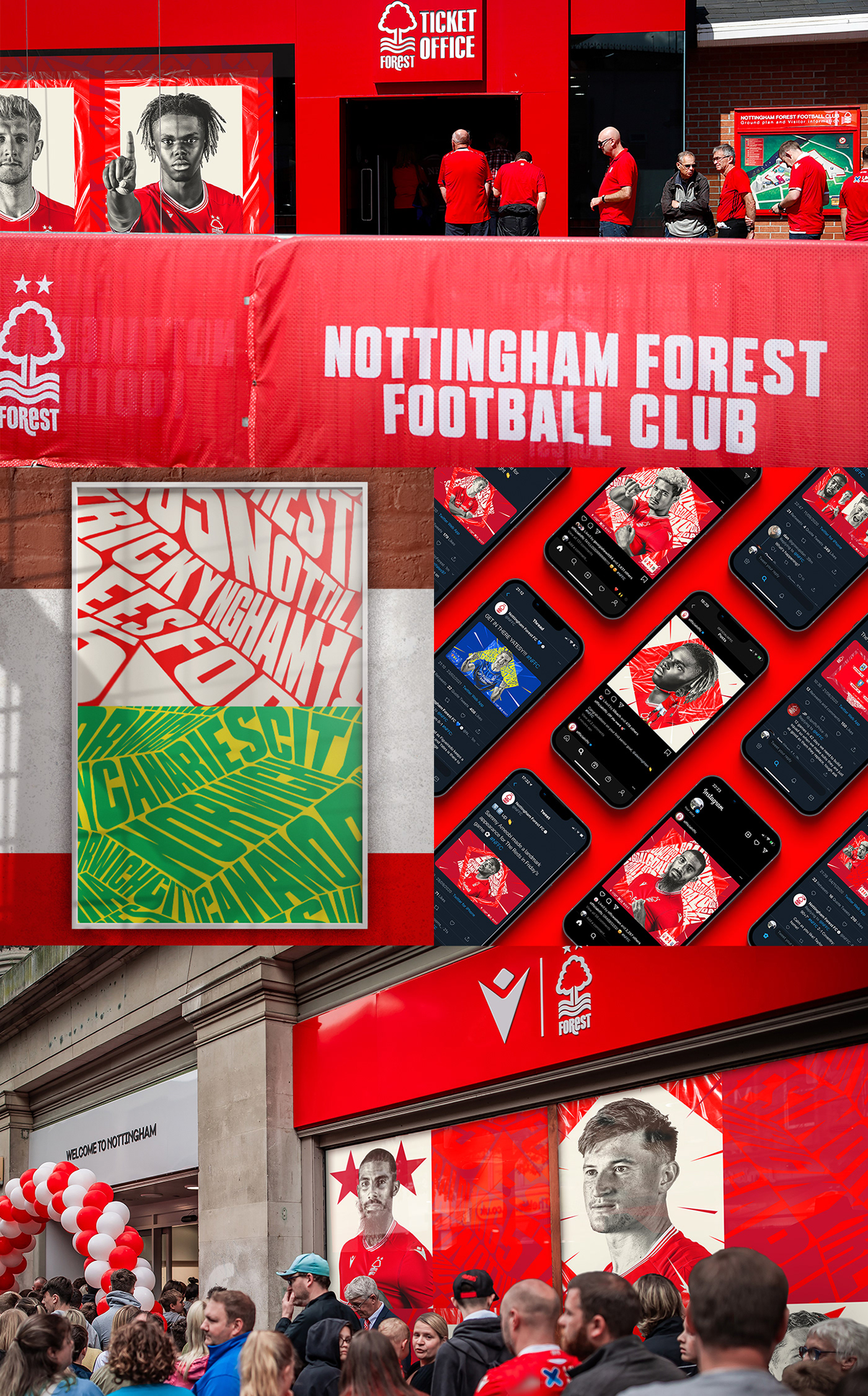 football FOOTBALL BRANDING nottingham forest  sports Sports Branding art direction  graphic design  social media