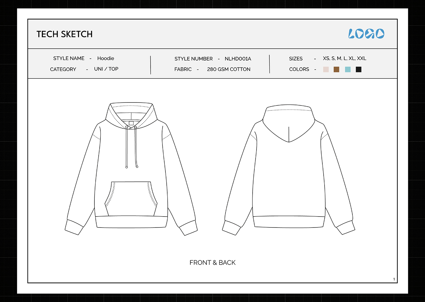Tech Pack hoodie TECH PACKS Clothing Fashion  apparel design techpack adobe illustrator fashion design
