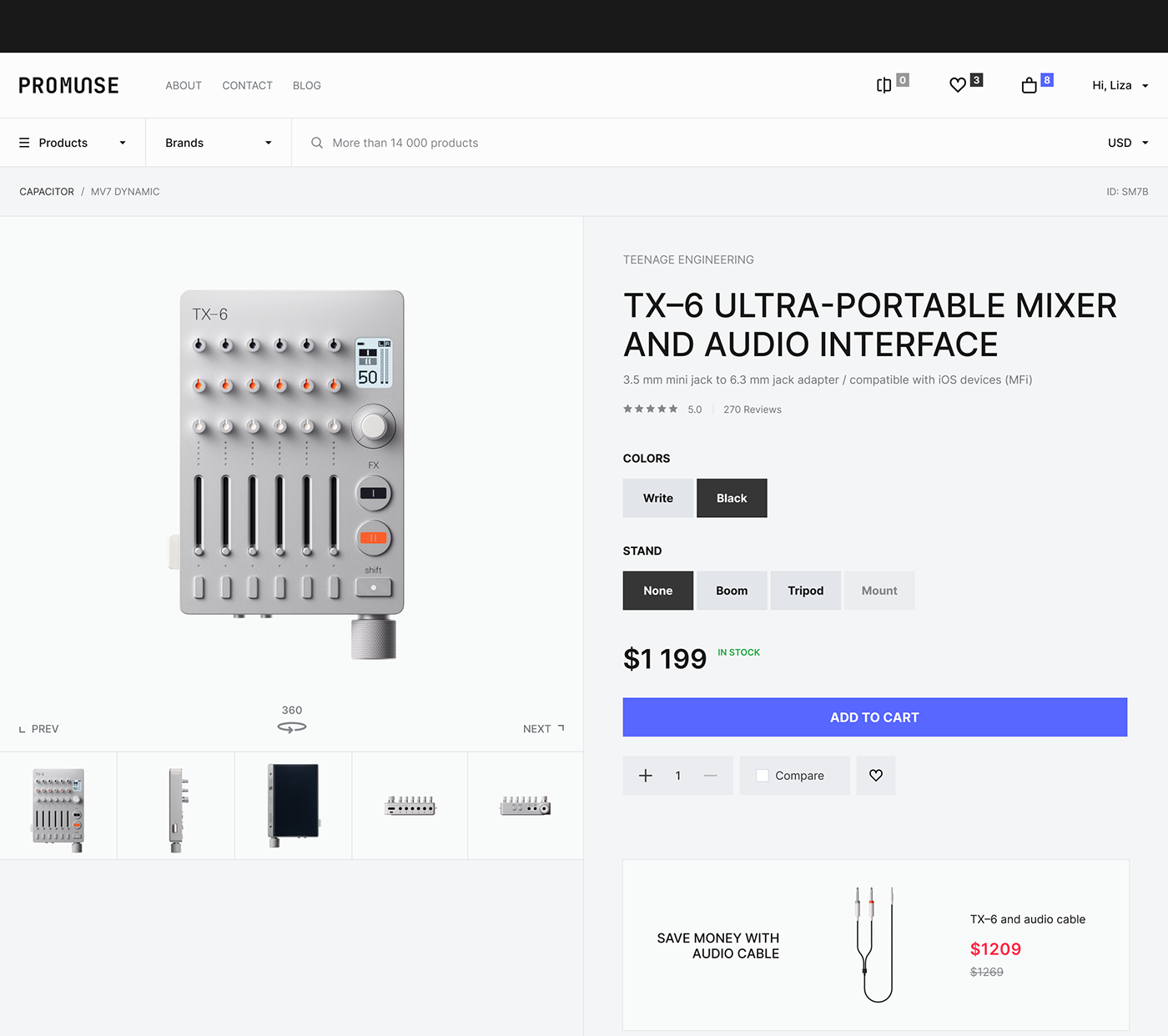 cart Ecommerce shop store Web Design  UI/UX Musical instrument home music