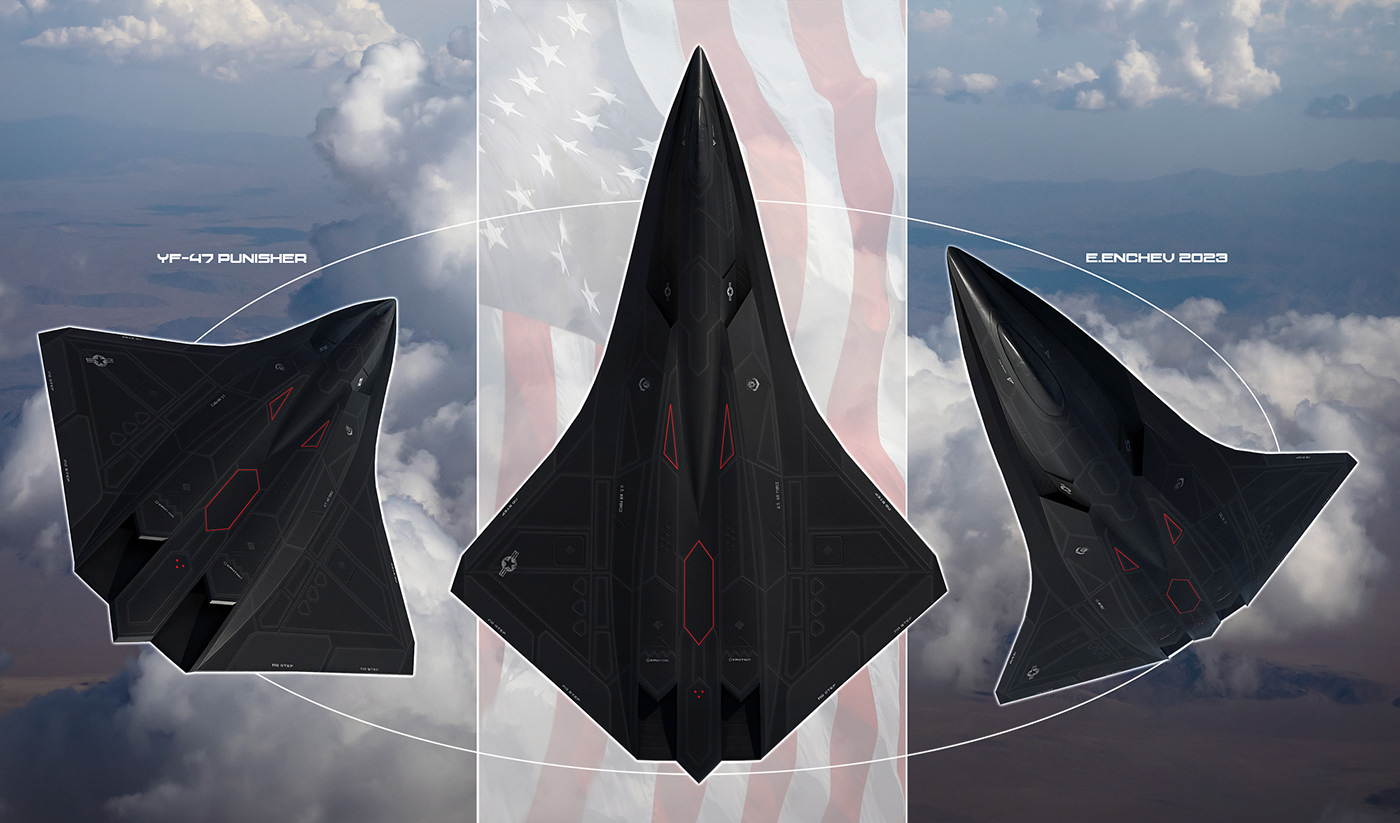 Aircraft airplane Military stealth NGAD Fighter HardSurface Weapon aviation NEXTGEN