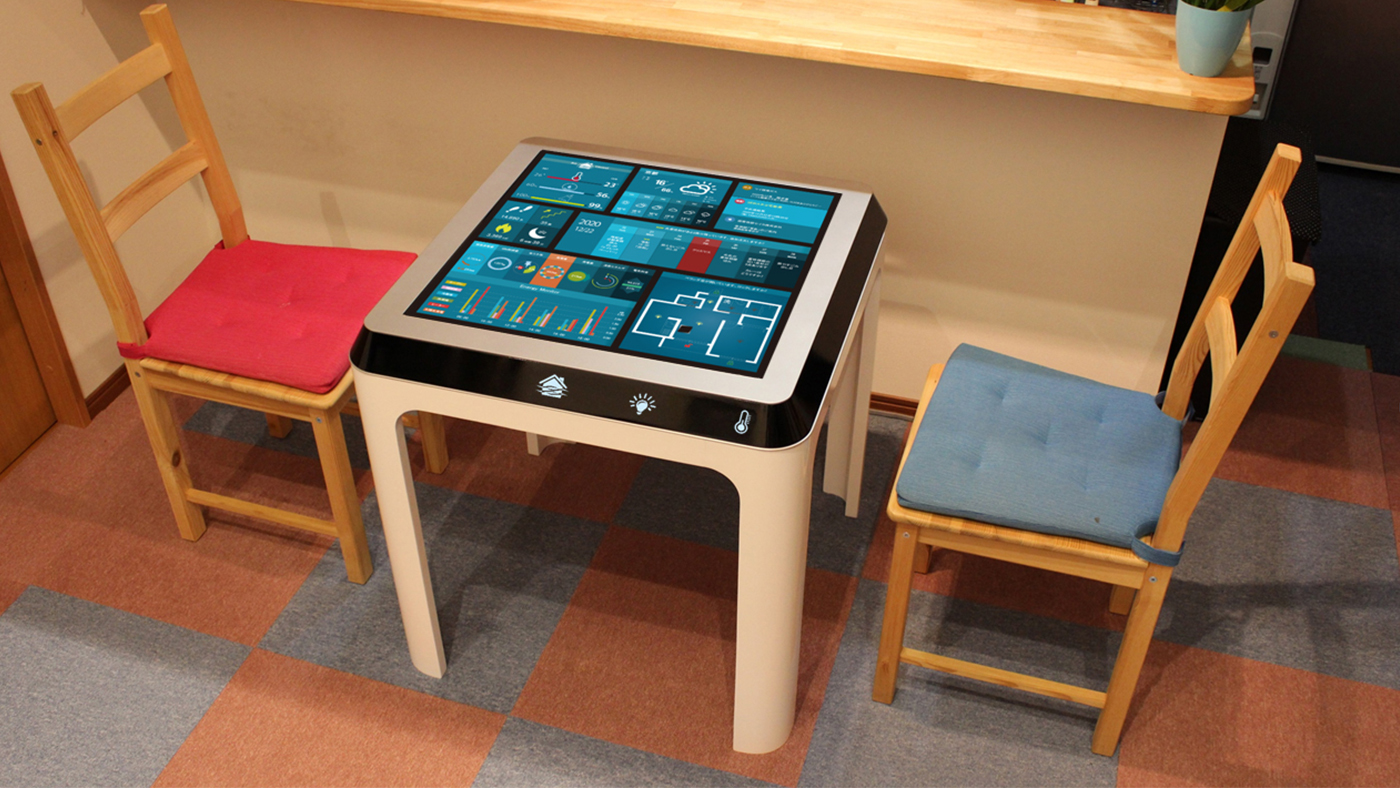 IoT smart table  dining table future graduation work device UI ux furniture