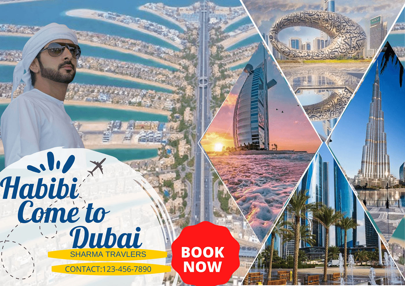dubai travel poster Visit Dubai Travel travel agency traveling designer Attractive Poster Toursim