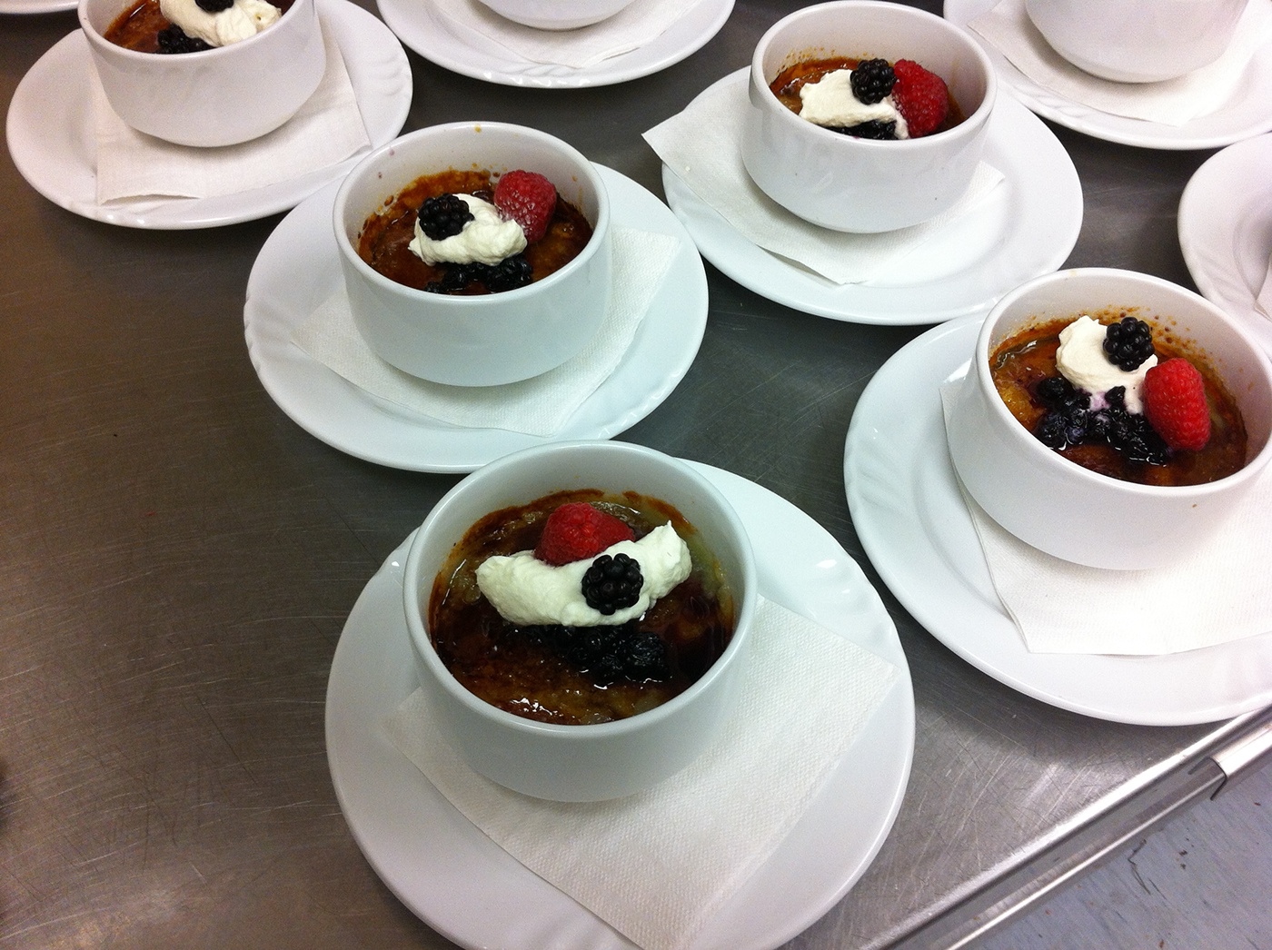 desserts creme brulee blueberry
