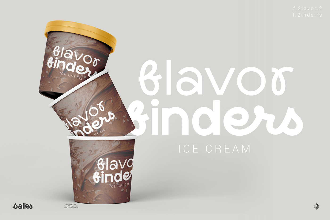 Salks font on ice cream packaging brand identity