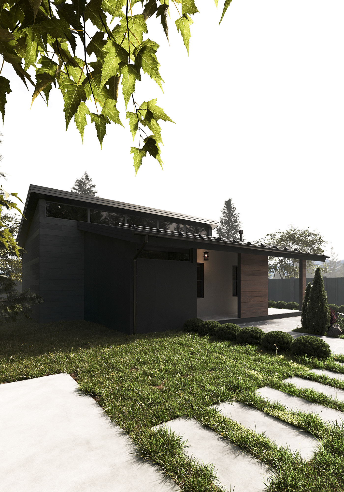 house architecture exterior visualization 3ds max Render modern corona exterior design johannes