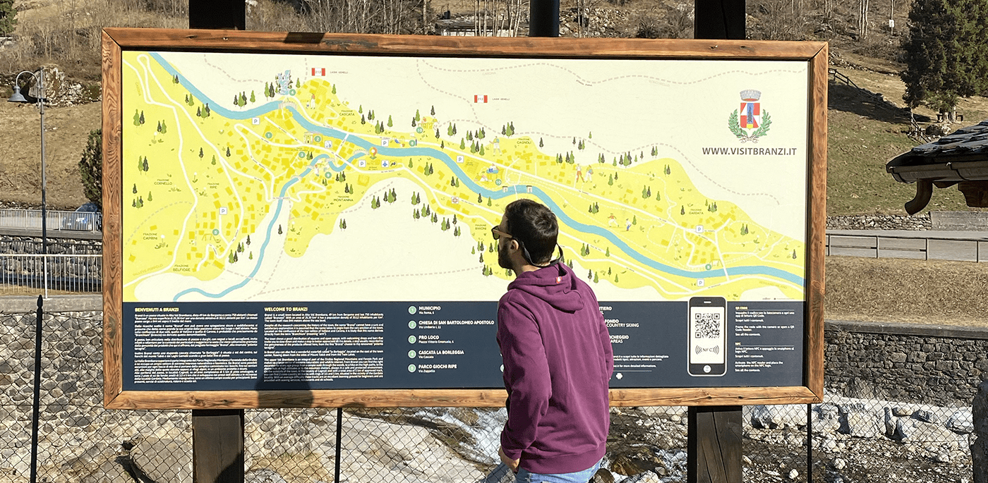 alps branzi map map illustration