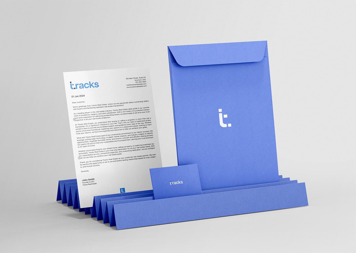 Letter head, envelop, and business card.