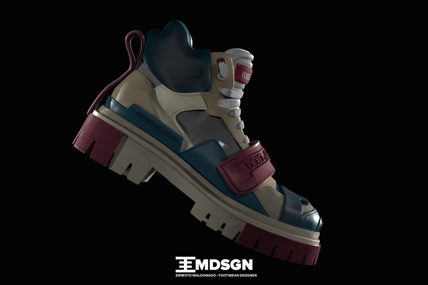 3D 3d footwear 3D Rendering dolce e gabbana footwear footwear design modeling shoe shoe design shoes