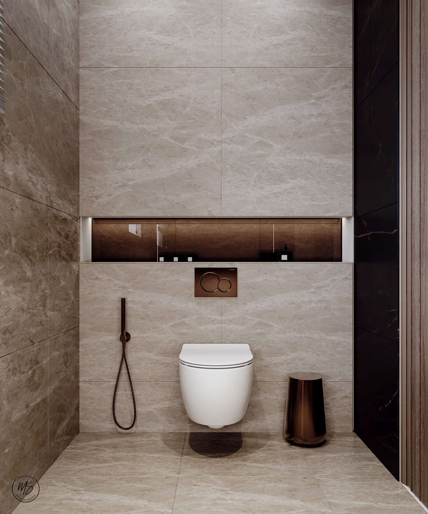 luxury powder room interior design  Luxury Design bocadolobo guest bathroom powder room design