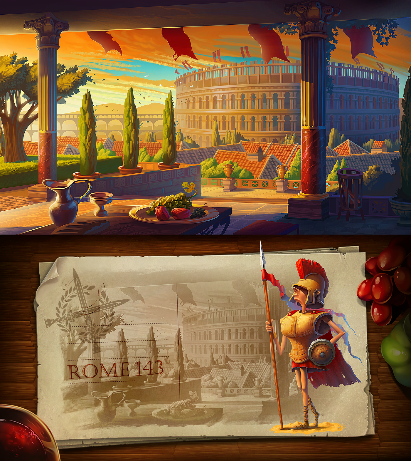 landscapes background Game Art concept Character Drawing  ILLUSTRATION  pirat viking sketch