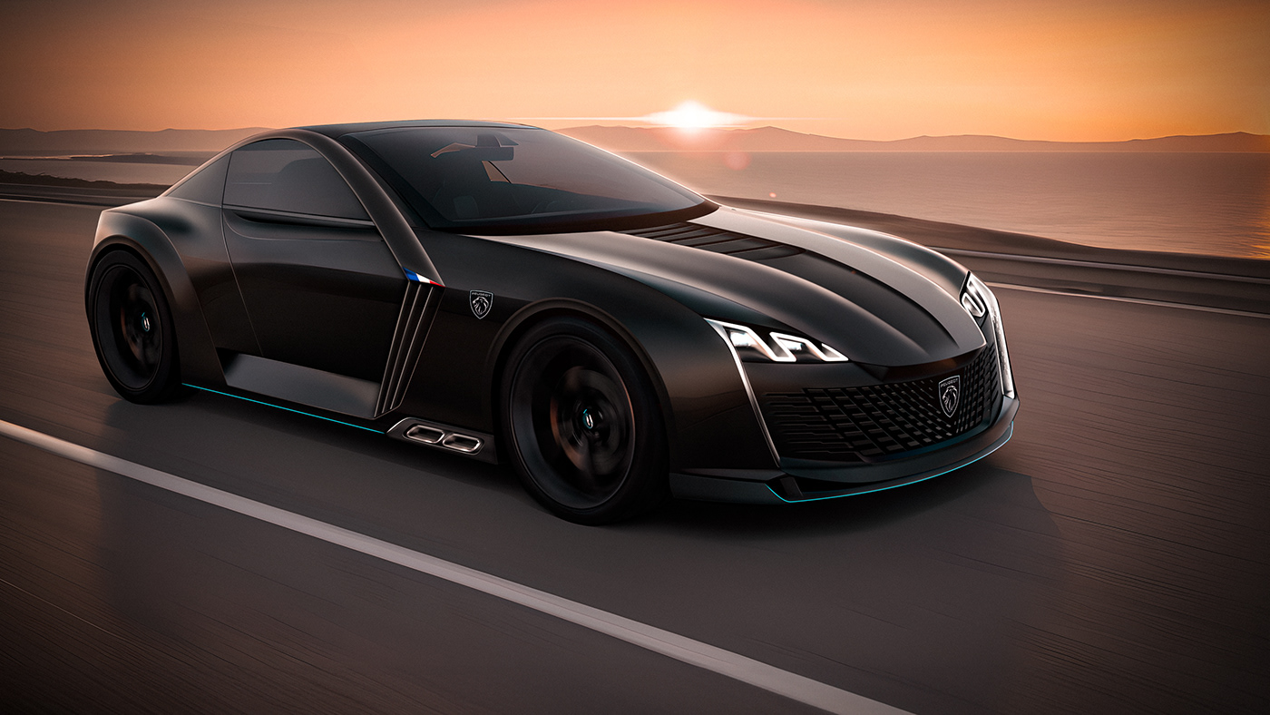 PEUGEOT car automotive   3D car design Render