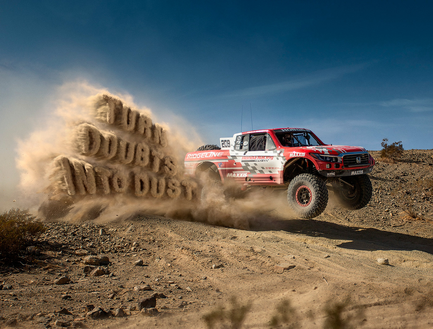 3D 3D typography automotive   CGI Digital Art  Honda Monster Truck Racing type