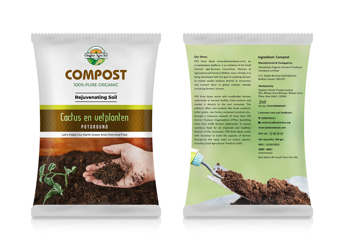 product design  compost organic Packaging Graphic Designer design