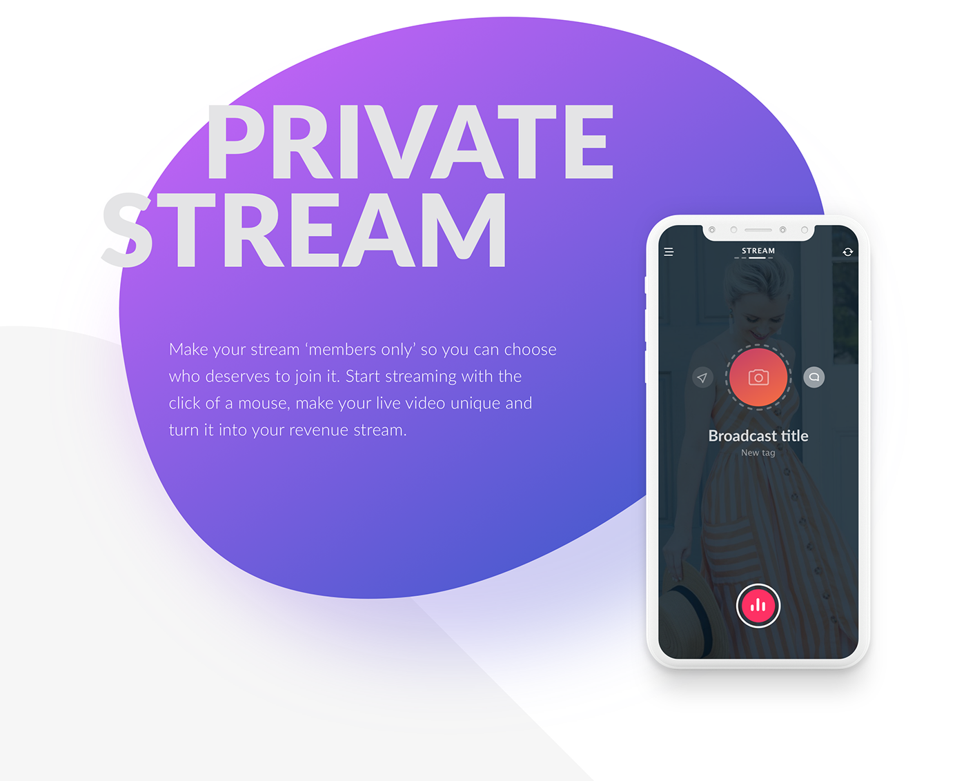 app stream live video ux UI Interface mobile hype