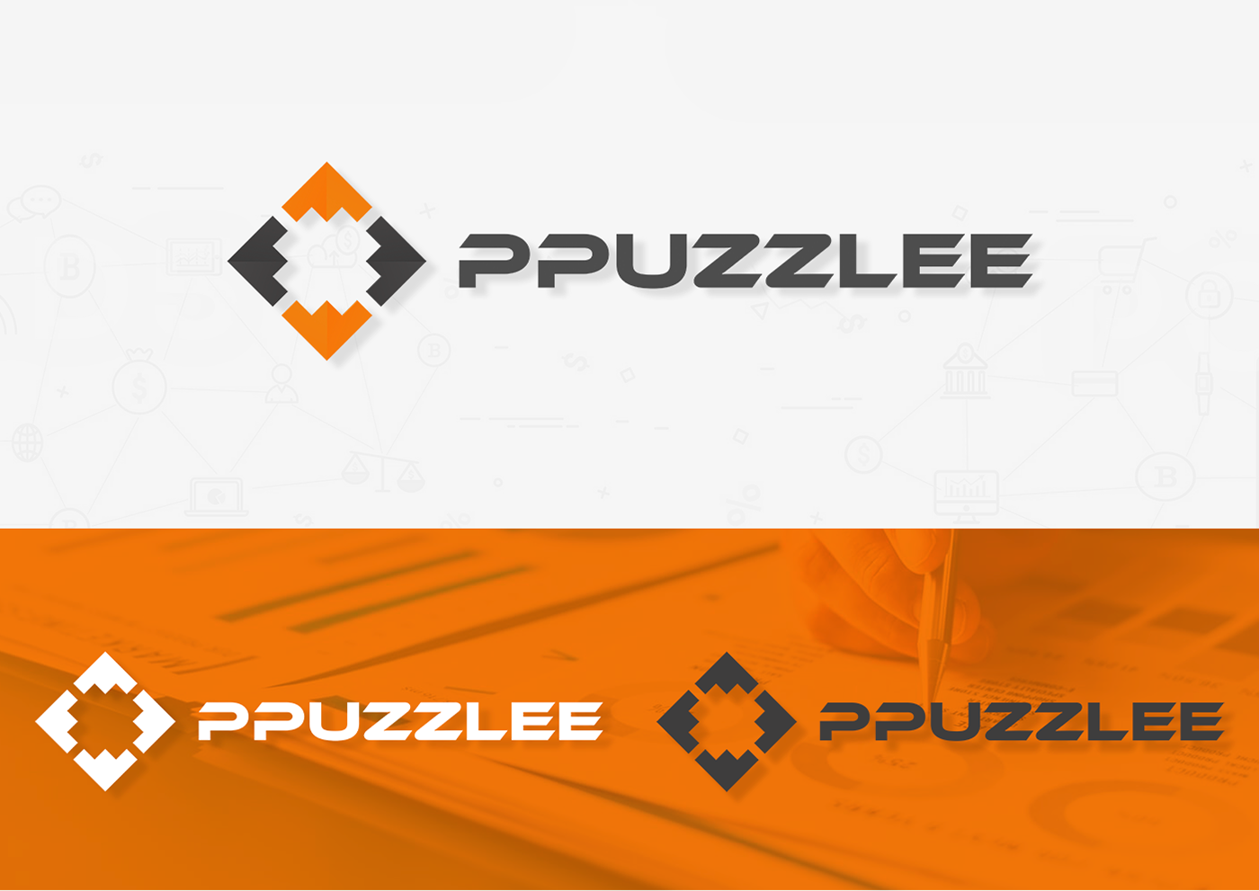 Logotipo digital app Web puzzle software marketing   economy design company